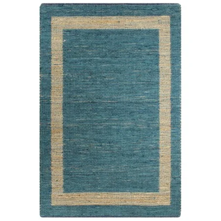 Alfombra hecha a mano de yute azul 120x180 cm by , Rugs - Ref: Foro24-133735, Price: 71,06 €, Discount: %