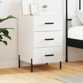 Mesita de noche madera de ingeniería blanco 40x40x66 cm de , Mesitas de noche - Ref: Foro24-827668, Precio: 72,36 €, Descuent...
