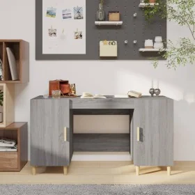 Escritorio de madera contrachapada gris Sonoma 140x50x75 cm by , Desks - Ref: Foro24-817550, Price: 113,87 €, Discount: %