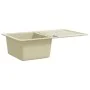 Fregadero de cocina de granito con un seno beige by , Sinks - Ref: Foro24-144849, Price: 198,96 €, Discount: %