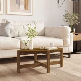 Mesa de centro madera maciza de pino marrón miel 87x48x35 cm by , Coffee table - Ref: Foro24-822325, Price: 36,91 €, Discount: %