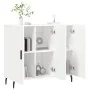 Aparador de madera de ingeniería blanco 90x34x80 cm by , Sideboards - Ref: Foro24-828124, Price: 114,74 €, Discount: %