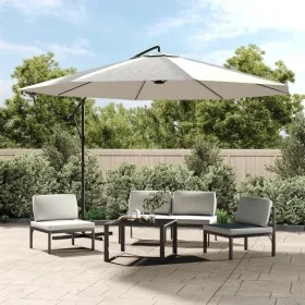 Sombrilla voladiza 3,5 m blanco arena de , Sombrillas - Ref: Foro24-42199, Precio: 127,82 €, Descuento: %