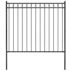 Valla de jardín de acero negro 1,7x1,5 m by , fence panels - Ref: Foro24-146315, Price: 89,52 €, Discount: %