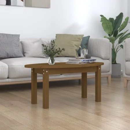 Mesa de centro madera maciza de pino marrón miel 80x40x35 cm de , Mesas de centro - Ref: Foro24-822350, Precio: 46,80 €, Desc...