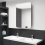 Armario de baño con espejo y LED gris 60x11x80 cm de , Tocadores de baño - Ref: Foro24-326505, Precio: 155,21 €, Descuento: %