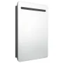 Armario de baño con espejo y LED gris 60x11x80 cm de , Tocadores de baño - Ref: Foro24-326505, Precio: 155,21 €, Descuento: %