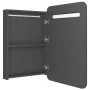 Armario de baño con espejo y LED gris 60x11x80 cm de , Tocadores de baño - Ref: Foro24-326505, Precio: 155,21 €, Descuento: %
