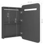 Armario de baño con espejo y LED gris 60x11x80 cm de , Tocadores de baño - Ref: Foro24-326505, Precio: 155,21 €, Descuento: %