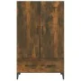 Aparador de madera contrachapada roble ahumado 70x31x115 cm by , Sideboards - Ref: Foro24-817474, Price: 85,23 €, Discount: %