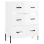 Aparador de madera contrachapada blanco brillante 69,5x34x90 cm by , Sideboards - Ref: Foro24-827862, Price: 83,39 €, Discoun...