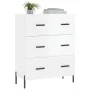 Aparador de madera contrachapada blanco brillante 69,5x34x90 cm by , Sideboards - Ref: Foro24-827862, Price: 83,39 €, Discoun...