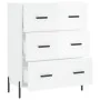 Aparador de madera contrachapada blanco brillante 69,5x34x90 cm by , Sideboards - Ref: Foro24-827862, Price: 83,39 €, Discoun...