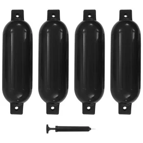 Parachoques para barco 4 unidades PVC negro 51x14 cm de , Atracada y anclaje - Ref: Foro24-92381, Precio: 61,63 €, Descuento: %