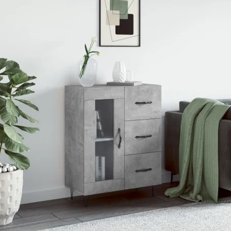 Aparador de madera de ingeniería gris hormigón 69,5x34x90 cm de , Aparadores - Ref: Foro24-828040, Precio: 91,37 €, Descuento: %