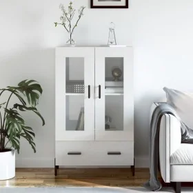 Aparador alto madera de ingeniería blanco brillo 69,5x31x115 cm de , Aparadores - Ref: Foro24-828310, Precio: 104,47 €, Descu...