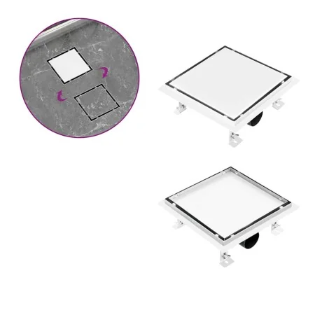 Desagüe de ducha cubierta inserción suelo acero inox. 23x23 cm von , Abflüsse - Ref: Foro24-145995, Preis: 49,67 €, Rabatt: %