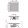 Desagüe de ducha cubierta inserción suelo acero inox. 23x23 cm von , Abflüsse - Ref: Foro24-145995, Preis: 49,67 €, Rabatt: %