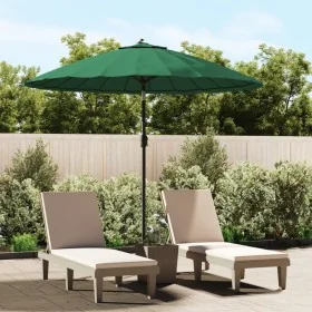 Sombrilla de jardín con palo de aluminio verde 270 cm de , Sombrillas - Ref: Foro24-47304, Precio: 89,02 €, Descuento: %