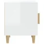 Mesita de noche madera contrachapada blanco brillante de , Mesitas de noche - Ref: Foro24-812054, Precio: 42,63 €, Descuento: %
