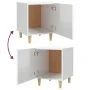 Mesita de noche madera contrachapada blanco brillante de , Mesitas de noche - Ref: Foro24-812054, Precio: 42,63 €, Descuento: %