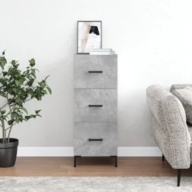 Aparador de madera contrachapada gris hormigón 34,5x34x90 cm by , Sideboards - Ref: Foro24-828608, Price: 72,07 €, Discount: %