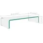 Soporte para TV/Elevador monitor cristal claro 60x25x11 cm de , Muebles TV - Ref: Foro24-244127, Precio: 63,59 €, Descuento: %