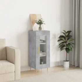 Aparador de madera contrachapada gris hormigón 34,5x34x90 cm by , Sideboards - Ref: Foro24-828784, Price: 56,14 €, Discount: %