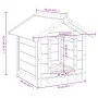 Caseta para perros madera maciza de pino gris 65x65x61,5 cm de , Casetas y cercados para perros - Ref: Foro24-172274, Precio:...