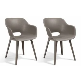 Keter Sillas de jardín Akola 2 unidades capuchino de , Sillas de jardín - Ref: Foro24-422805, Precio: 161,26 €, Descuento: %