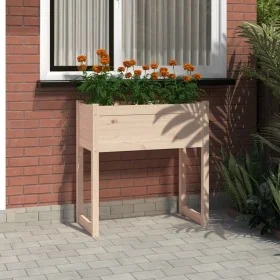 Jardinera de madera maciza de pino 78x40x81 cm by , Pots and planters - Ref: Foro24-822132, Price: 65,04 €, Discount: %