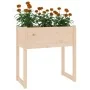 Jardinera de madera maciza de pino 78x40x81 cm by , Pots and planters - Ref: Foro24-822132, Price: 65,04 €, Discount: %