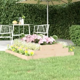 Jardinera de madera maciza de pino 110x110x27 cm de , Maceteros y jardineras - Ref: Foro24-823899, Precio: 46,56 €, Descuento: %