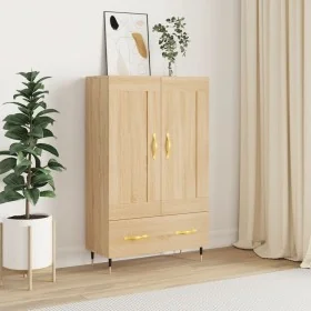 Aparador alto madera de ingeniería roble Sonoma 69,5x31x115 cm de , Aparadores - Ref: Foro24-830303, Precio: 85,01 €, Descuen...