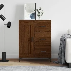 Aparador de madera de ingeniería marrón roble 69,5x34x90 cm by , Sideboards - Ref: Foro24-830267, Price: 98,99 €, Discount: %