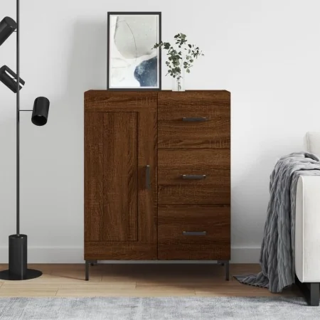 Aparador de madera de ingeniería marrón roble 69,5x34x90 cm by , Sideboards - Ref: Foro24-830267, Price: 98,99 €, Discount: %