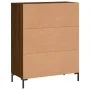 Aparador de madera de ingeniería marrón roble 69,5x34x90 cm by , Sideboards - Ref: Foro24-830267, Price: 98,99 €, Discount: %