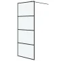 Mampara de ducha vidrio ESG esmerilado negro 80x195 cm by , Shower walls and screens - Ref: Foro24-152130, Price: 181,42 €, D...