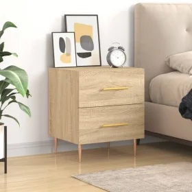 Mesita de noche madera de ingeniería roble Sonoma 40x35x47,5 cm by , Nightstands - Ref: Foro24-827282, Price: 53,39 €, Discou...