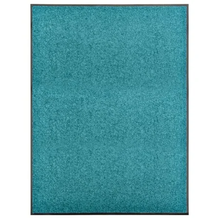 Felpudo lavable azul cian 90x120 cm de , Felpudos - Ref: Foro24-323460, Precio: 54,56 €, Descuento: %