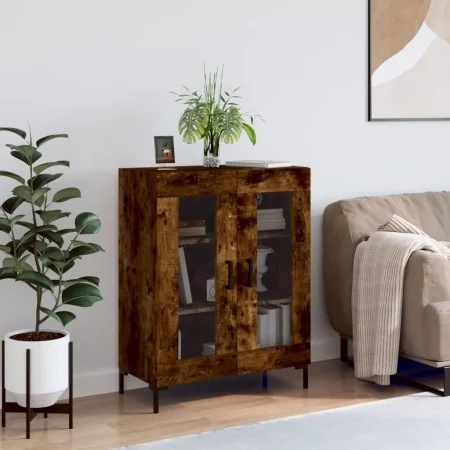 Aparador de madera de ingeniería roble ahumado 69,5x34x90 cm de , Aparadores - Ref: Foro24-827793, Precio: 83,24 €, Descuento: %