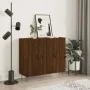 Aparador de madera de ingeniería marrón roble 90x34x80 cm by , Sideboards - Ref: Foro24-828107, Price: 76,61 €, Discount: %