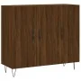 Aparador de madera de ingeniería marrón roble 90x34x80 cm by , Sideboards - Ref: Foro24-828107, Price: 76,61 €, Discount: %