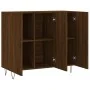 Aparador de madera de ingeniería marrón roble 90x34x80 cm by , Sideboards - Ref: Foro24-828107, Price: 76,61 €, Discount: %