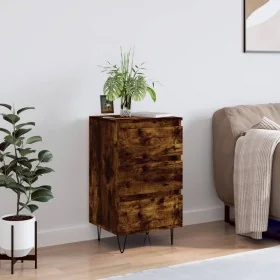 Aparador madera de ingeniería roble ahumado 40x35x70 cm by , Sideboards - Ref: Foro24-831097, Price: 59,85 €, Discount: %