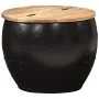 Mesa de centro redonda de madera maciza de mango 53x43 cm de , Mesas de centro - Ref: Foro24-287484, Precio: 188,34 €, Descue...