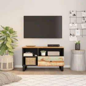Mueble de TV madera reciclada y madera de ingeniería 80x33x46cm de , Muebles TV - Ref: Foro24-351976, Precio: 73,06 €, Descue...