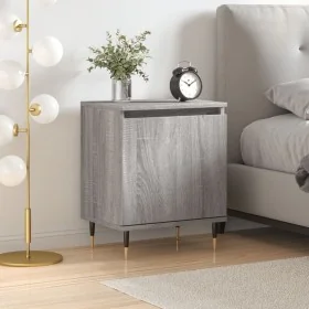 Mesita de noche madera de ingeniería gris Sonoma 40x30x50 cm de , Mesitas de noche - Ref: Foro24-826824, Precio: 40,04 €, Des...