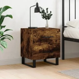 Mesita de noche madera ingeniería roble ahumado 40x35x47,5 cm de , Mesitas de noche - Ref: Foro24-827366, Precio: 50,90 €, De...