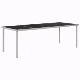 Mesa de jardín de jardín de acero negra 220x90x74,5 cm by , Garden tables - Ref: Foro24-44705, Price: 330,14 €, Discount: %
